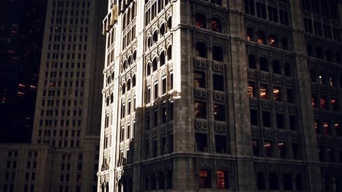 Un rascacielos en la ciudad de Nueva York