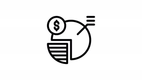pie chart line icon animation
