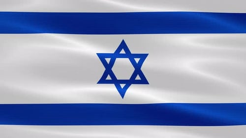 Waving Flag of Israel Background Animation