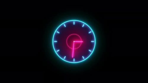 Reloj animado aislado de 12 horas