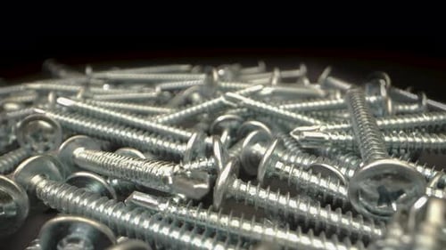 Close Up View of Deck Screws in Pile