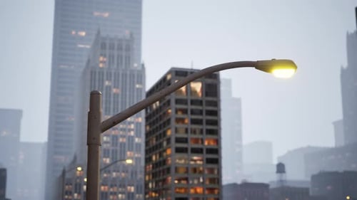 New York Business Center Downtown Buildings View