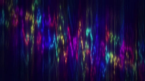 Colorful Neon Equalizer Sound Waves Animated Background