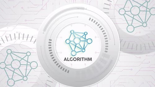 Algorithm Icon With Light Hud Animation