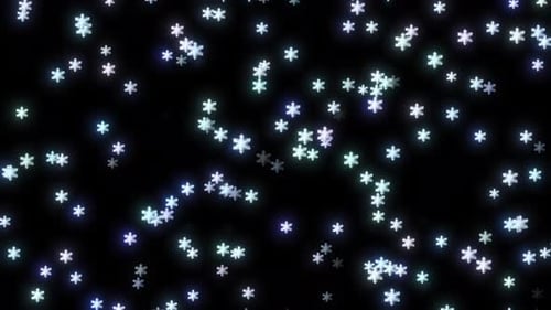 Falling Glowing Snowflakes Loop for Winter Holiday Projects