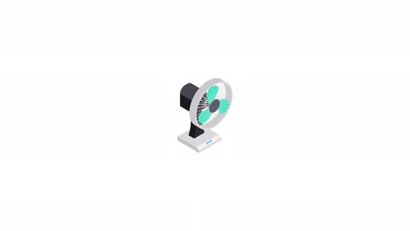 Isometric Fan Animation A Cooling Technology Visualization, Motion ...