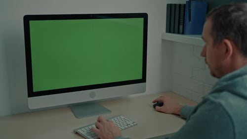 Man Using Pc Play Computer Game