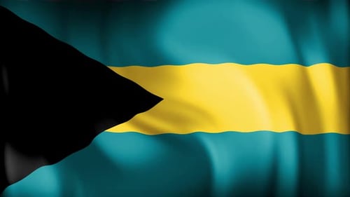 Fluid Waving Bahamas National Flag