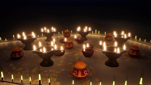 Diwali Deepavali Festival Of Lights Traditional Home Decoration