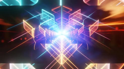 Vj 3d render cinematic background, futuristic enless loop