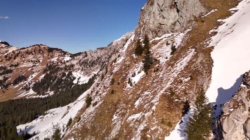 Fronalpstock Glarus Switzerland Swiss Alps cliff nature landscape aerial drone