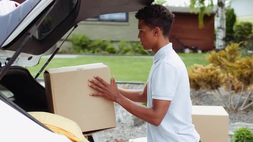 Teenage Boy Moving to University