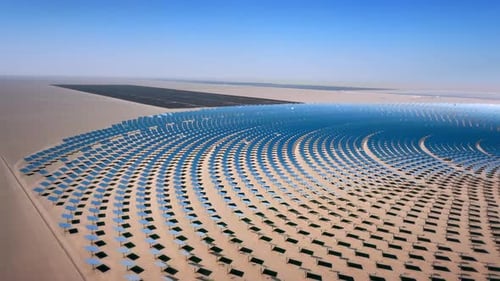 Vue aérienne d'un panneau solaire