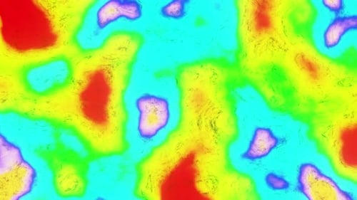 Color Mixing, Climatic Air Currents or Thermal Imager Background 3d render. Abstract Flowing Color