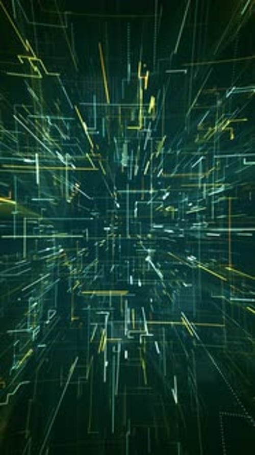 Futuristic Digital Grid Lines Network Background Loop