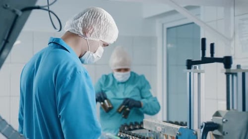 Worker Works On a Machine