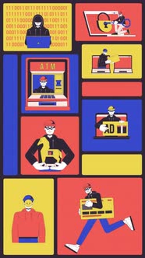 Animated Flat Design Digital Security Concepts