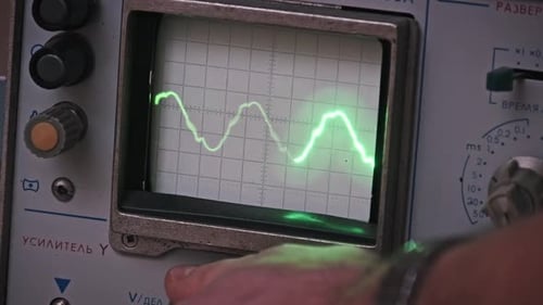 Oscilloscope Display of Signal Waveform Testing