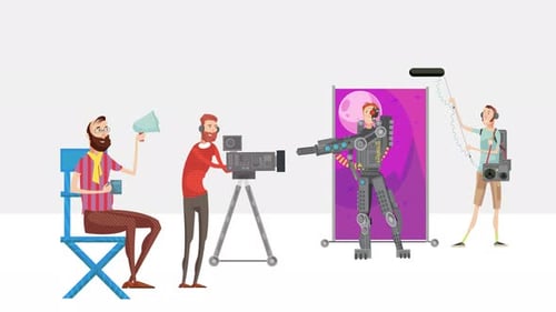 Movie Making Director Actors Cameraman Sound Engineer Lighting Animation