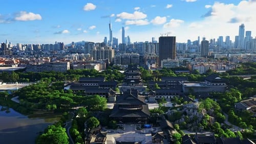 photography records the urban landscape of Guangzhou, China