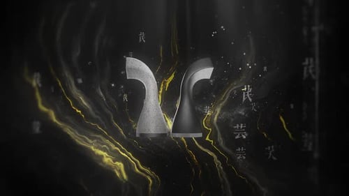 Elegant Abstract Award Reveal with Golden Fluid Background