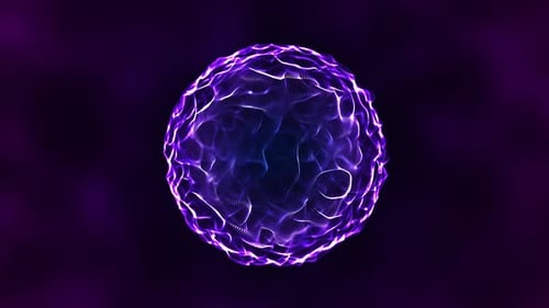 Esfera de puntos tecnológicos con puntos de conexión. Estructura de red abstracta digital. Renderización 3D.