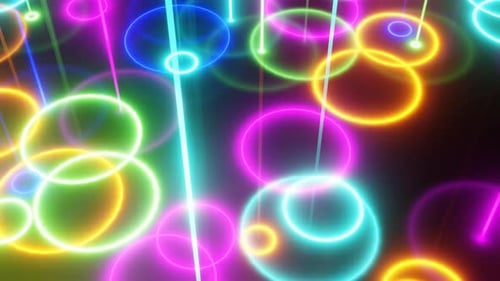 Multicolor Neonpuddles Background Loop Animation In 4K