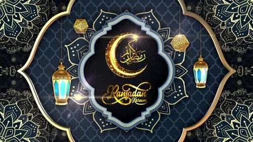 Elegant Ramadan Kareem Islamic Holiday Celebration Opener Animation