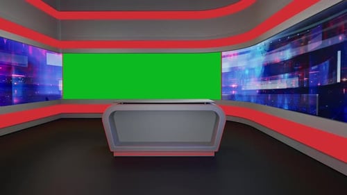 3D Virtual News Studio Ab0011 Hintergrundschleife