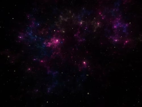 Animated Cosmic Nebula Background with Twinkling Stars Loop