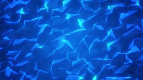 Abstract Blue Geometric Plexus Network Background Loop