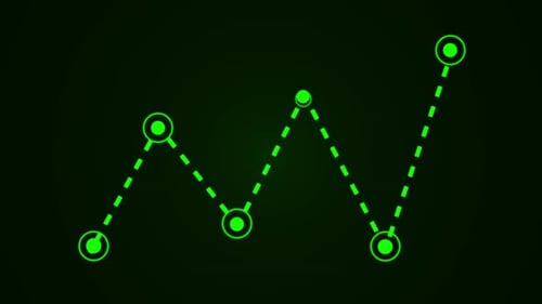 Minimalist Sci-Fi Dynamic Line Graph Animation