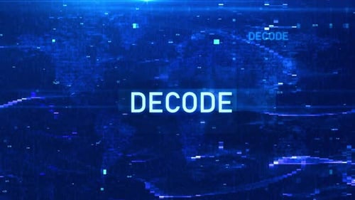 Falha animada decodifica texto em mapa mundial digital — Cyber Tech HUD Reveal