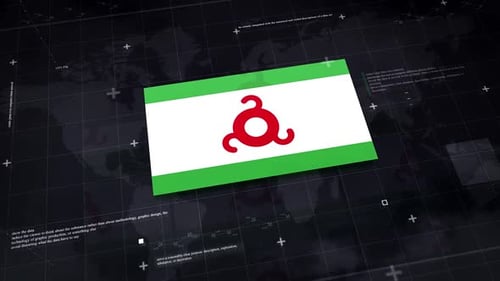 Inguschetien-Hintergrund mit Flagge