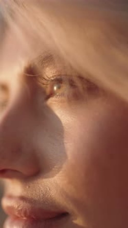 Woman Gazing Sunlight