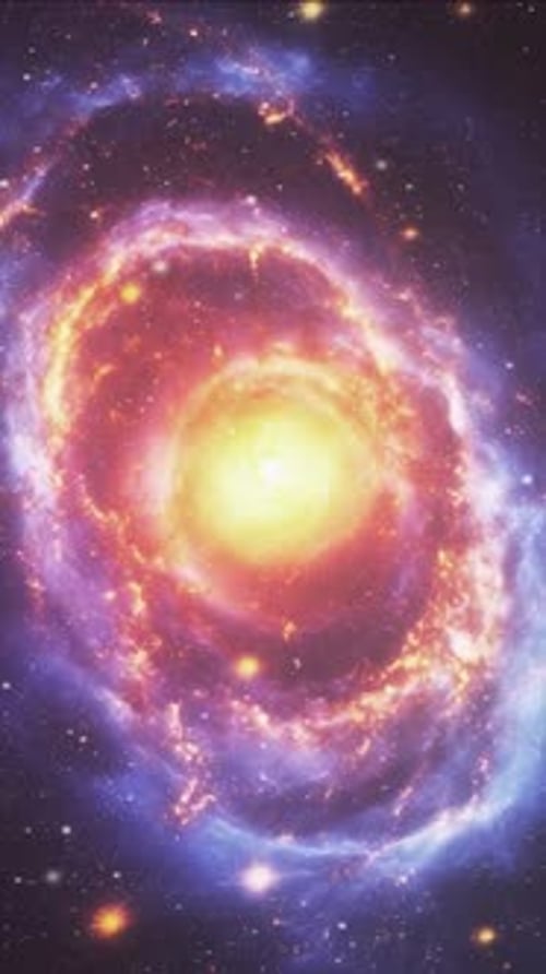 Dynamic Pulsating Spiral Galaxy Space Background