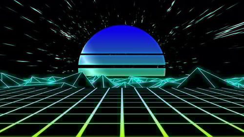 Outrun Retro 80s Background Loop 4K