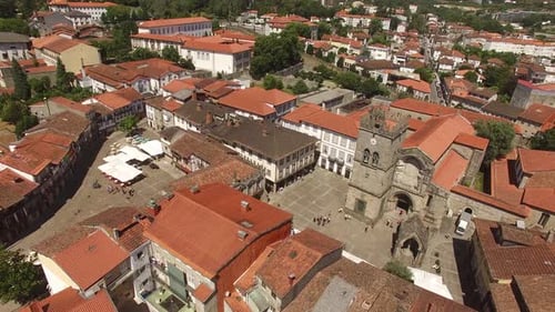 Historic City Center of Guimarães in Portugal. Oliveira and Santiago Square