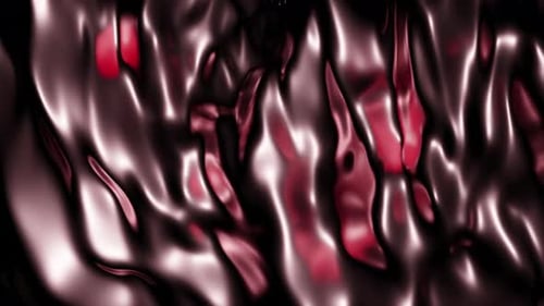 Moving Red and Black Wavy Texture Transforming Abstract Curved Shapes