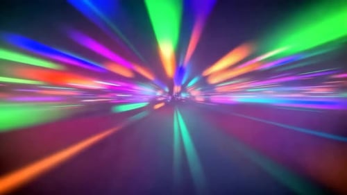 Colorful Fast Motion Neon Light Streaks Zoom Loop