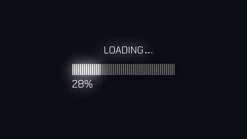 Neon Loading Status Bar Overlay for Gaming