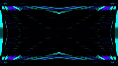 Purple And Turquoise Kaleidoscopic 3D Cubes Pattern Background Vj Loop In 4K