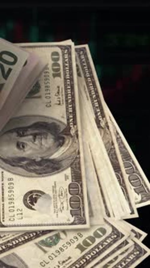 Dollar Bills Financial Wealth Background Vertical