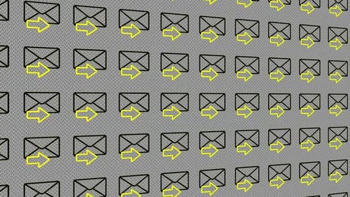 Dynamic Background with Animated Mail Icons, Exclusive, Unique Design