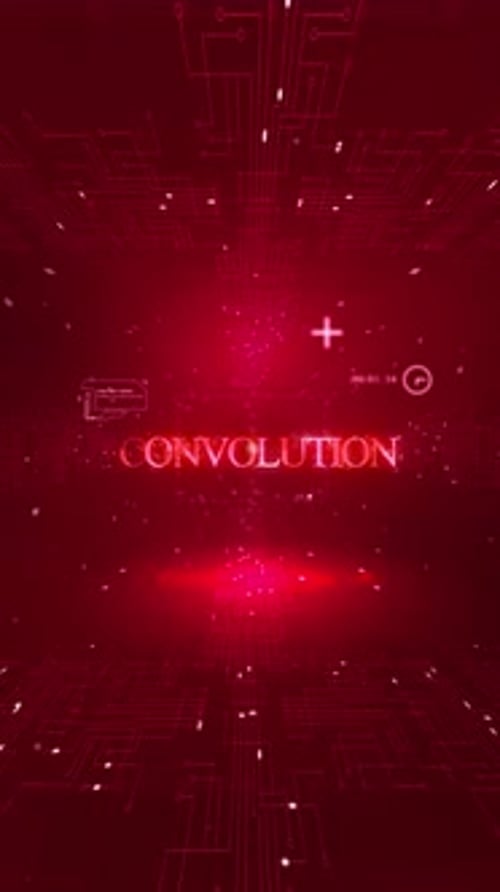 Mots de convolution en AI sur fond numérique