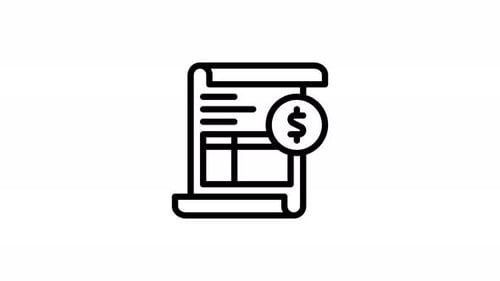 Receipt Transaction Purchase Animated Icon