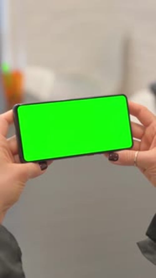 Chroma Key on the Screen of Smartphone, vertical video
