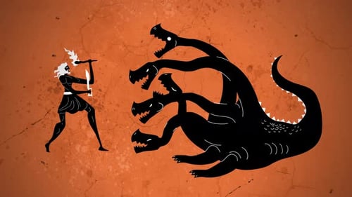 Hercule combattant l'hydre dans la mythologie grecque