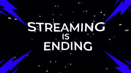 Stream Ending White Glitch Effect Text Background Design For Twitch