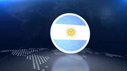 Modern Geometric Flag Reveal Broadcast Graphic